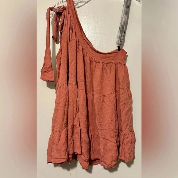 Entro coral one shoulder tie top size M - Picture 5 of 7